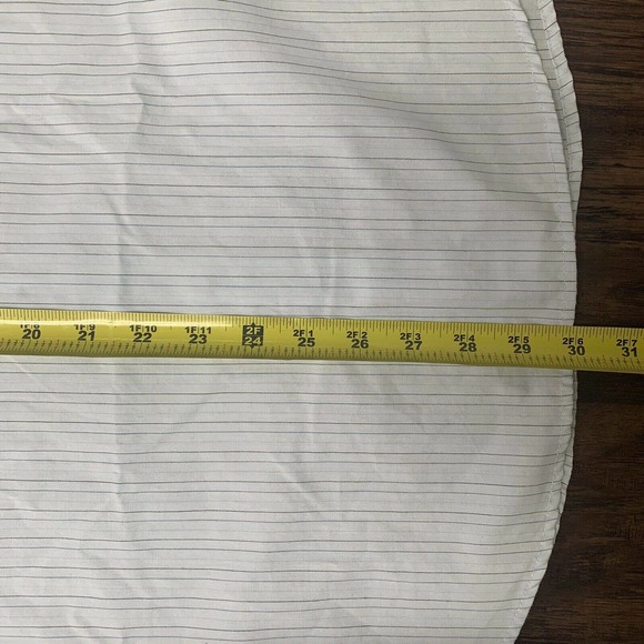 Level Ten Mens Medium Light Blue Striped Button Up Shirt Long Sleeve Graphic - Picture 5 of 11